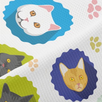 Different Cat Portraits Piqué