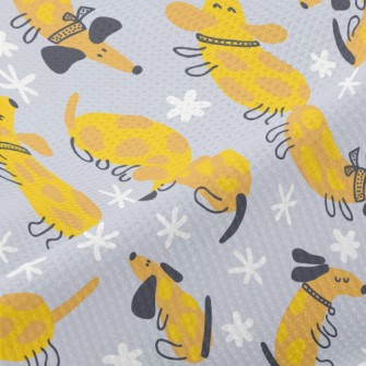 Yellow Cute Dachshund Piqué