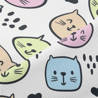 Brightly Colored Cat Piqué