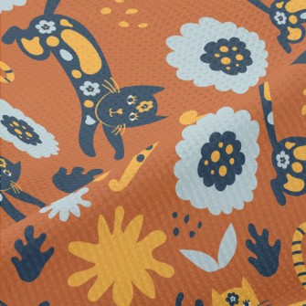 Floral Texture Cat Piqué