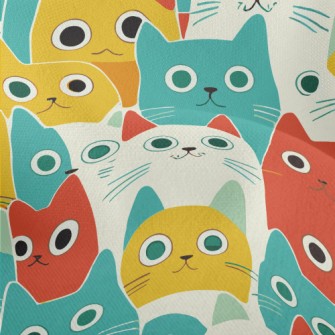 Cat With Wide Eyes Lightweight Performance Linen