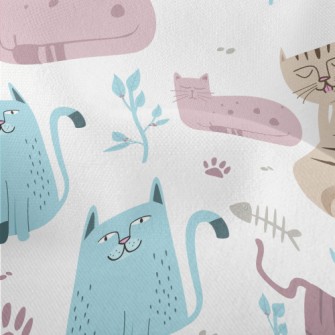 Cute Cat Lightweight Performance Linen