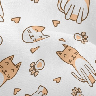 Cute Cat Love Paws Lightweight Performance Linen