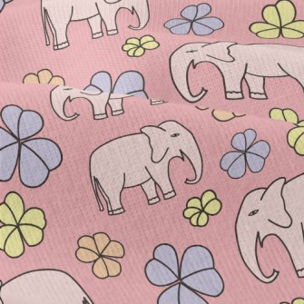 Hand Drawn Elephant And Flower Modern Jersey