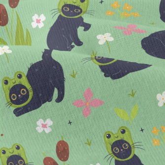 Black Cat Wearing A Frog Mask Modern Jersey