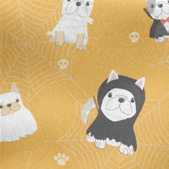 Dog Dressed As A Ghost Jersey Backed Fleece