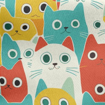 Cat With Wide Eyes Jersey Backed Fleece