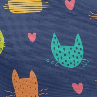 Cats With Different Color Bloc Pongee