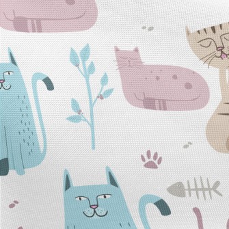 Cute Cat Pongee