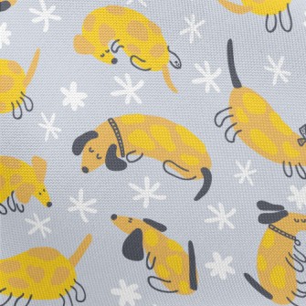 Yellow Cute Dachshund Pongee