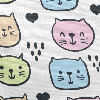 Brightly Colored Cat Pongee