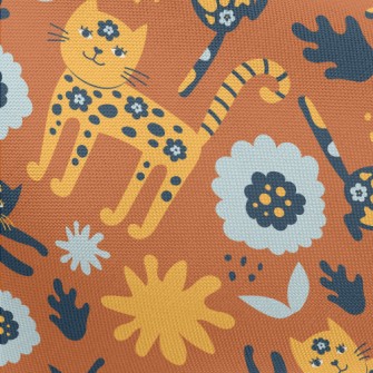 Floral Texture Cat Pongee