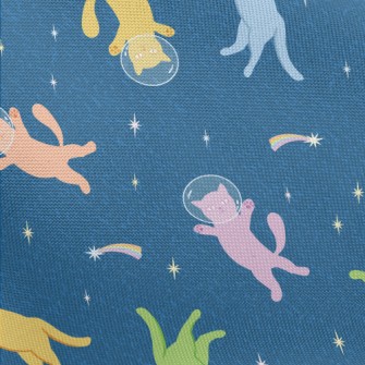 Space Cat Floating In Space Pongee