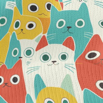 Cat With Wide Eyes Stretch Jersey