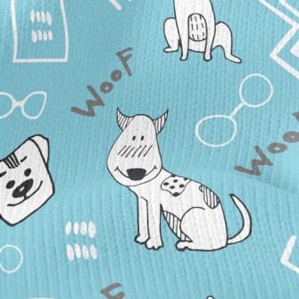 Hand Drawn Cute Dog Stretch Jersey