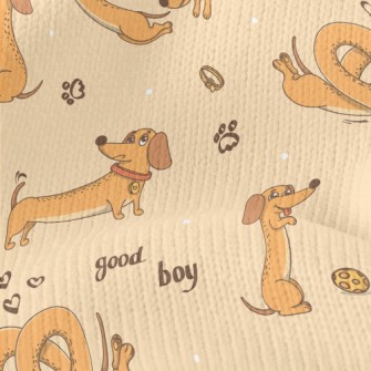American Cartoon Dachshund Stretch Jersey