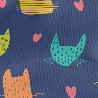 Cats With Different Color Bloc Stretch Jersey