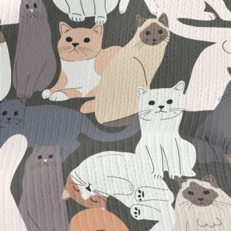 Cute Cats Of Various Breeds Stretch Jersey