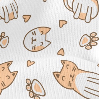 Cute Cat Love Paws Stretch Jersey