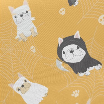 Dog Dressed As A Ghost Midweight Cotton Poplin