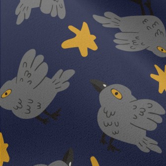 Cute And Mysterious Crow Chiffon