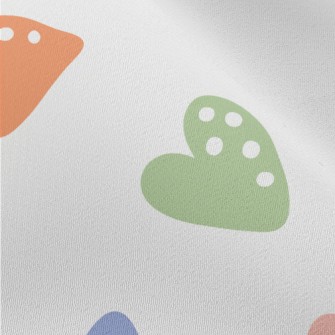 Colorful White Dot Love Heart Chiffon