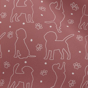 Silhouette Line Dog Chiffon