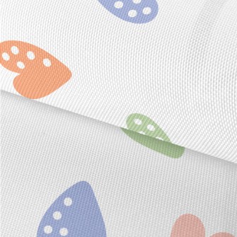 Colorful White Dot Love Heart Waterproof Oxford
