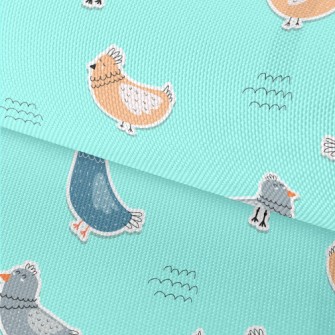 Hand Drawn Children&#39;s Bird Waterproof Oxford