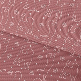 Silhouette Line Dog Waterproof Oxford