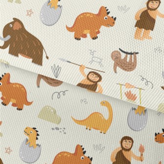 Mammoths, Dinosaurs And Primit Waterproof Oxford