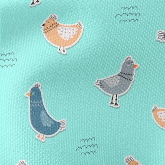 Hand Drawn Children&#39;s Bird Waterproof Canvas