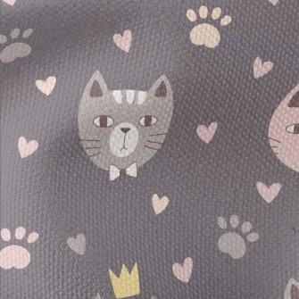 Cute Bow Tie Cat Waterproof Canvas
