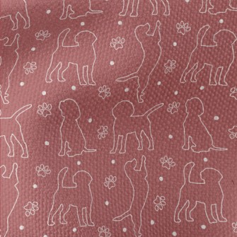 Silhouette Line Dog Waterproof Canvas