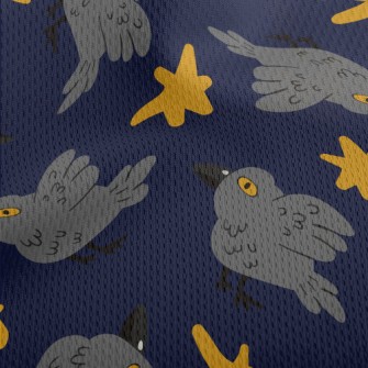 Cute And Mysterious Crow Athletic Mesh Flat Back
