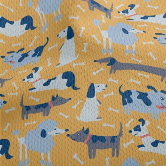 Naughty And Cute Dog Athletic Mesh Flat Back