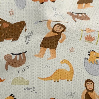 Mammoths, Dinosaurs And Primit Athletic Mesh Flat Back