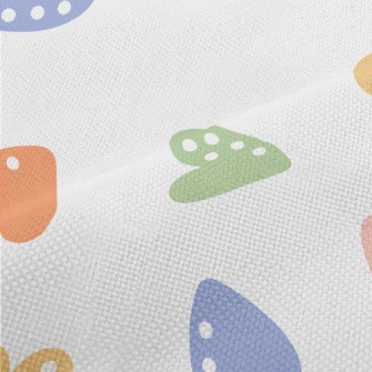 Colorful White Dot Love Heart Performance Linen