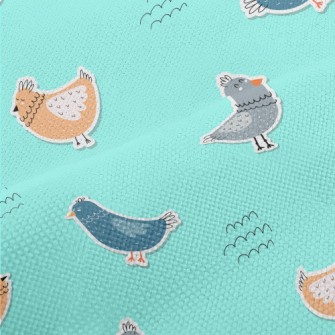 Hand Drawn Children&#39;s Bird Performance Linen