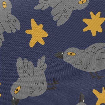 Cute And Mysterious Crow Twill