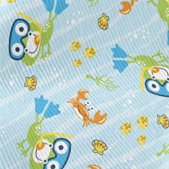 Diving Frog And Crab Fish Standard Corduroy