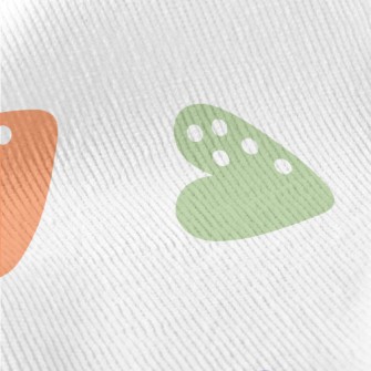 Colorful White Dot Love Heart Standard Corduroy