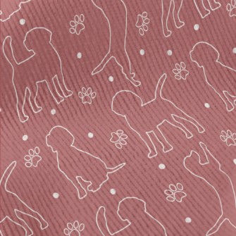 Silhouette Line Dog Standard Corduroy