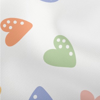 Colorful White Dot Love Heart Dobby