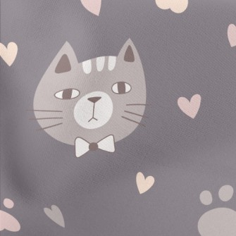 Cute Bow Tie Cat Stretch Ponte