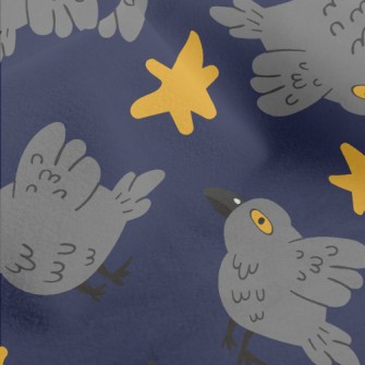 Cute And Mysterious Crow Micro Fleece