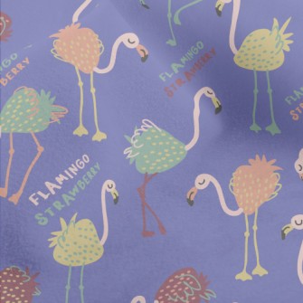 Strawberry Shaped Flamingo Micro Fleece