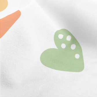 Colorful White Dot Love Heart Micro Fleece