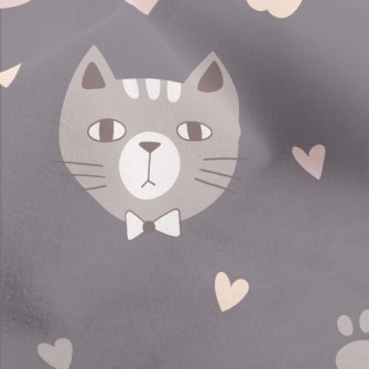 Cute Bow Tie Cat Micro Fleece