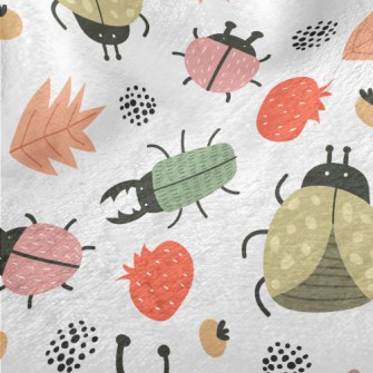Colorful Cute Insects Minky